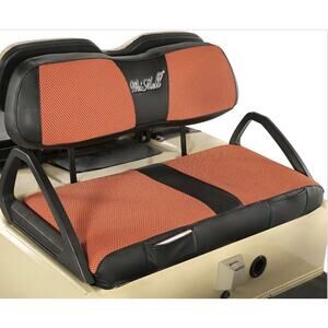 Golf Cart Seat Cover Fit For Club Car DS 2000-Up Front Seat Cushion Black/Orange
